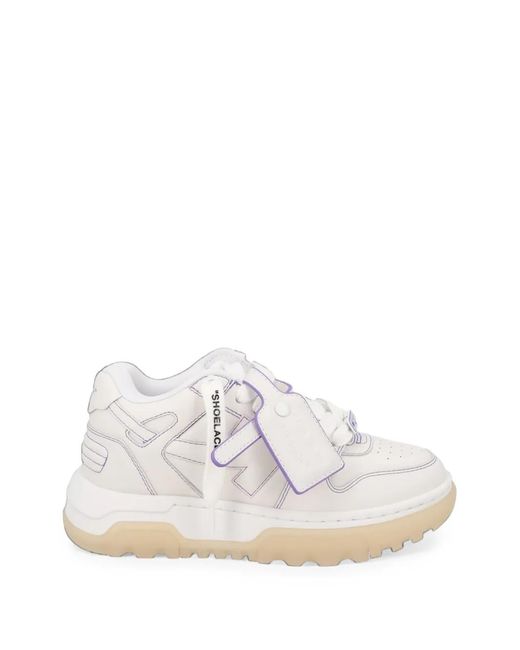 Off-White c/o Virgil Abloh White Out Of Office Panelled Leather Sneakers