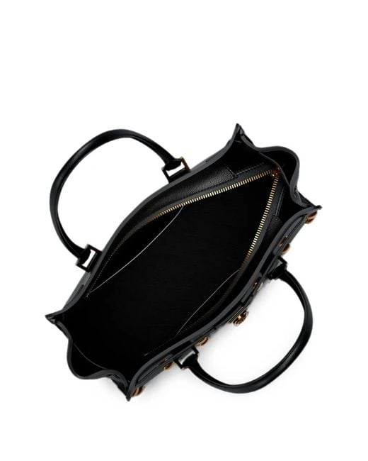 Michael Kors Black Small Hamilton Leather Satchel Bag