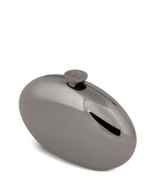 Gemy Maalouf White Metallic-Effective Clutch Bag