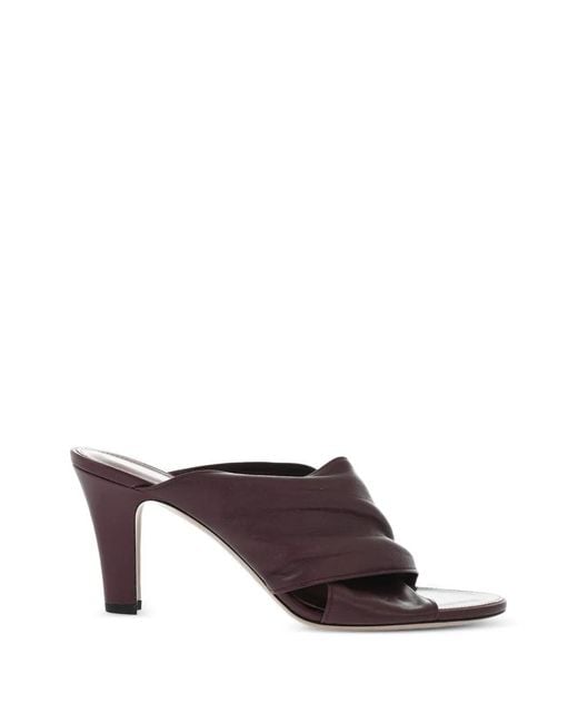 Paris Texas Brown Maria Criss-Cross Band Mules