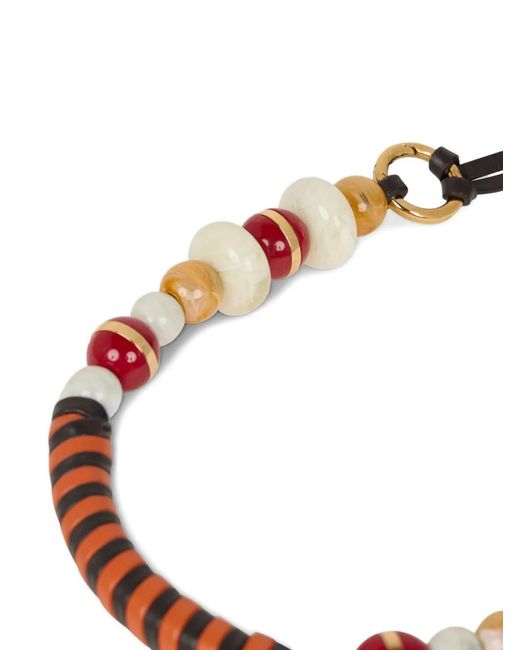 Etro White Bag Handle With Beads
