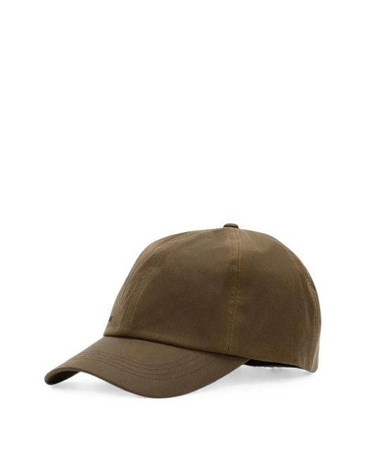 Barbour Brown Cotton Cap for men