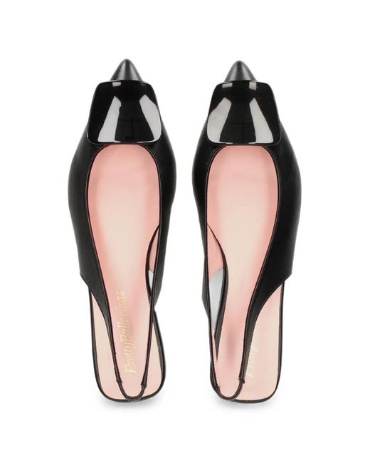 Pretty Ballerinas Black Yvette Slingback Ballet Flats