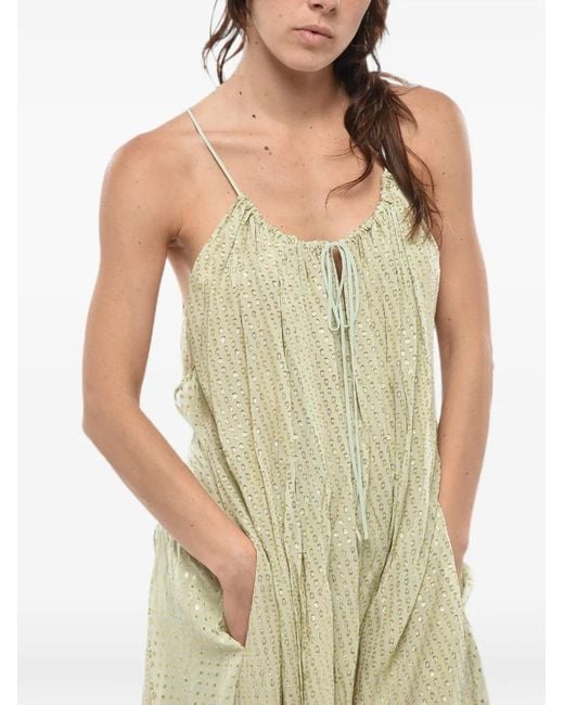 Stella McCartney Green Nadia Lurex-Detail Dress