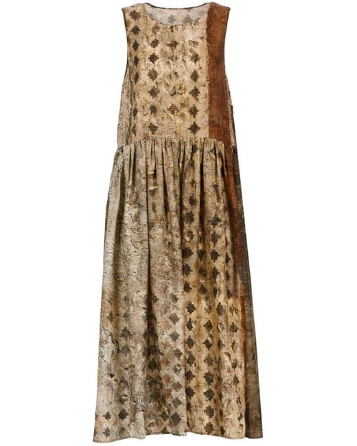 Uma Wang Metallic Agnus Abstract-pattern Print Dress