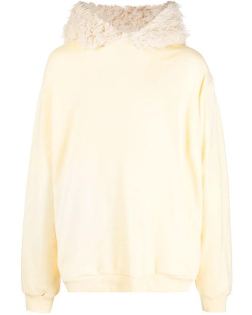 Marni Natural Faux-Fur Cotton Hoodie for men