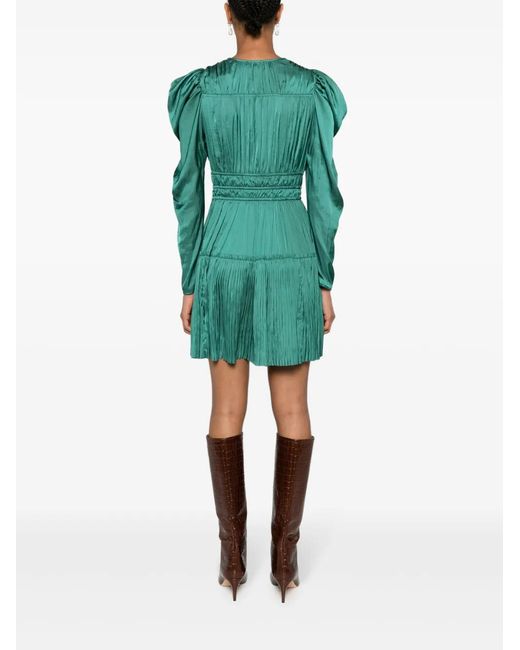 Ulla Johnson Metallic Mini-Jurk in het Green