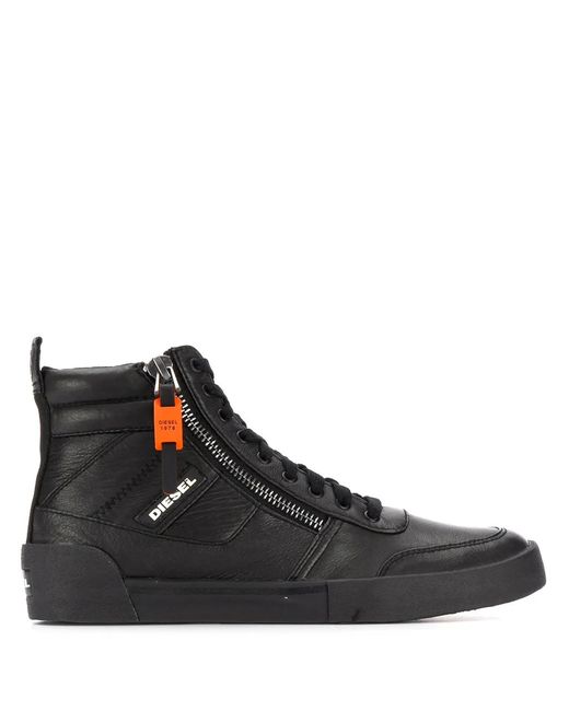 DIESEL Black S-Dvelows Side-Zip Sneakers for men