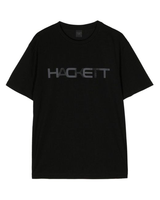 T-shirt con stampa di Hackett in Black da Uomo