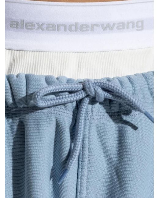 Alexander Wang Blue Drawstring Pocket Trousers