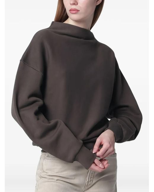 6397 Gedrapeerde Sweater in het Gray