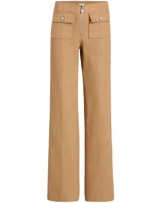 Pantaloni Azure A Gamba Ampia di Cinq À Sept in Natural