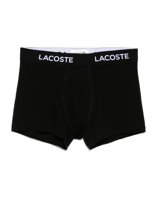 Lacoste Black Logo-Waistband Boxer Briefs (Set Of Seven) for men