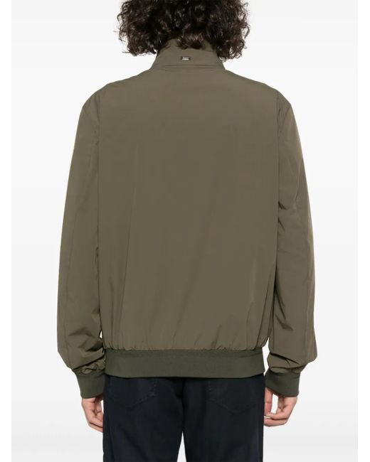 Herno Green Taffeta Bomber Jacket for men