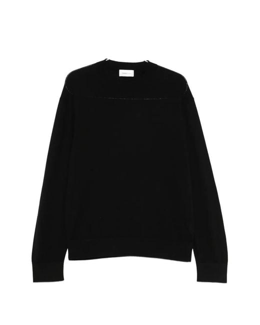 Diana Studio Black Crew-Neck Long-Sleeve Sweater for men