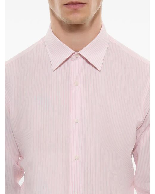 Fursac Pink Striped Shirt for men
