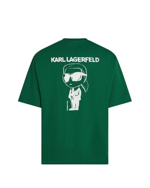 Karl Lagerfeld Green Ikon T-Shirt for men