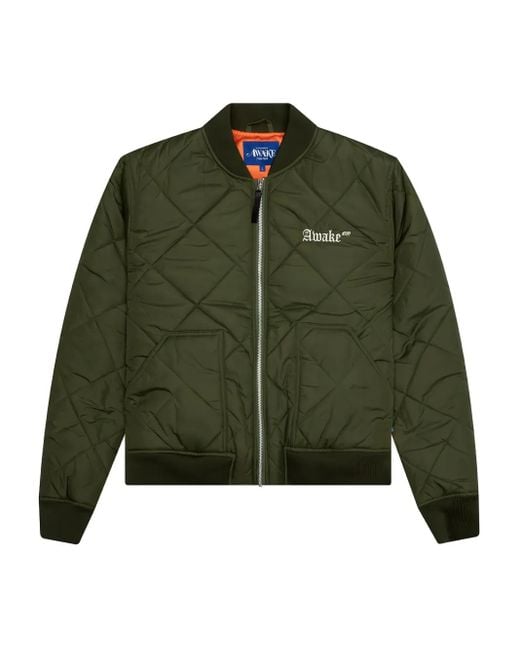 AWAKE NY Gesteppte Bomberjacke in Green für Herren
