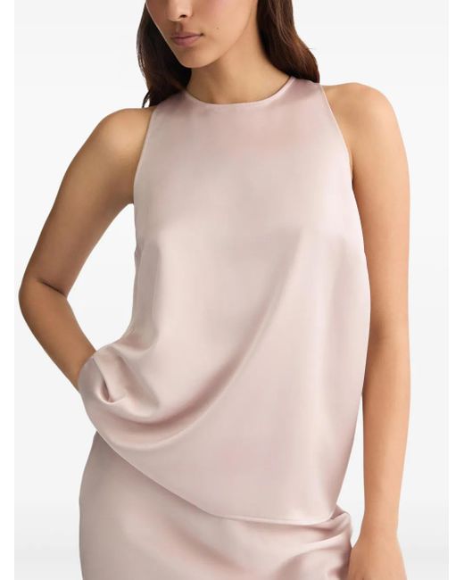 Liu Jo Pink Satin Top With A Bow