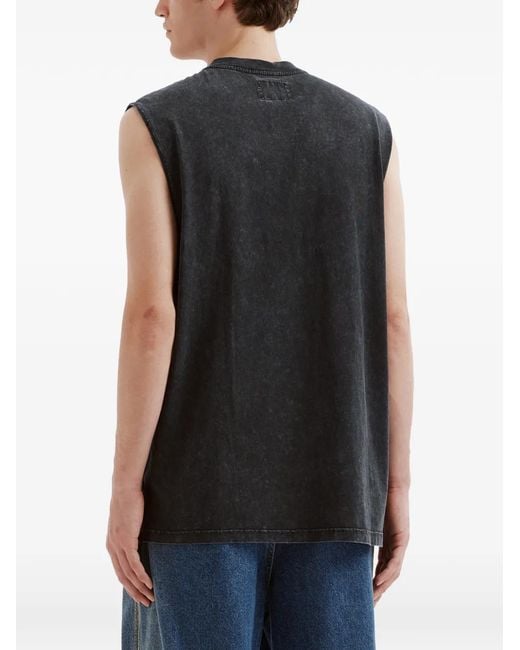 Musium Div. Black Acid-Wash T-Shirt for men