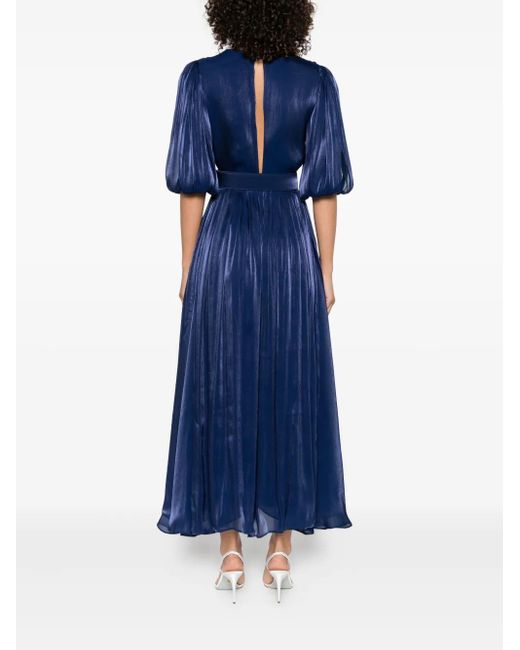 Costarellos Mira ベルテッド ドレス Blue
