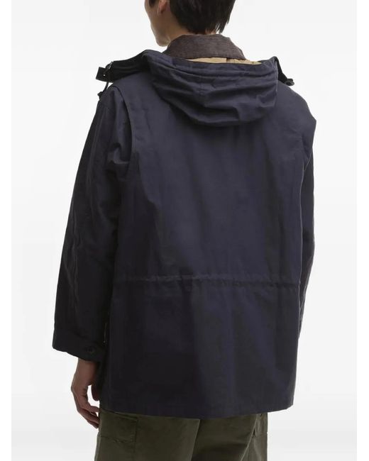 Barbour Blue Endurance Hooded Cotton Jacket for men