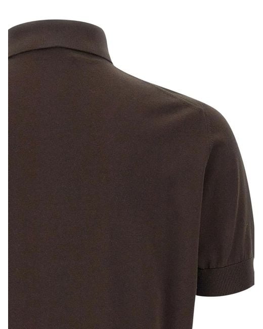 FILIPPO DE LAURENTIIS Brown Polo En Maille for men