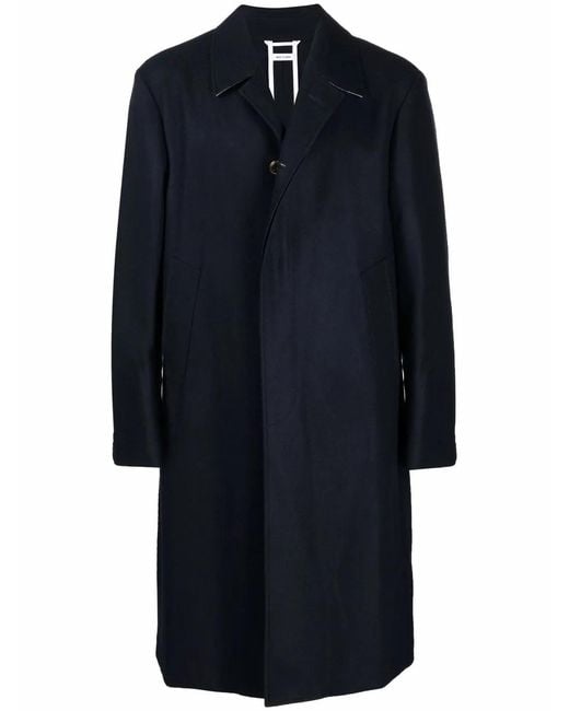 Thom Browne Blue Single-Breasted Coat for men