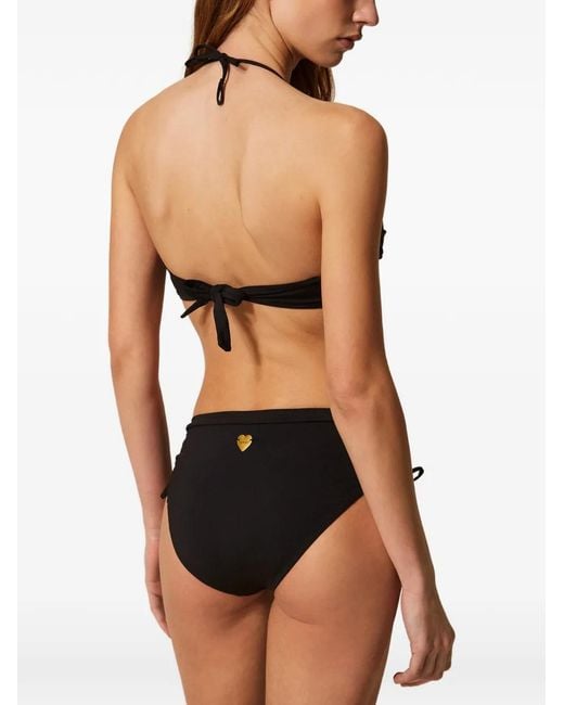 Twinset Black Bas De Bikini À Lien De Resserrage