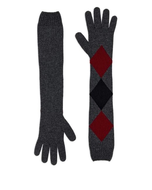 Guantes largos a rombos Proenza Schouler de color Black