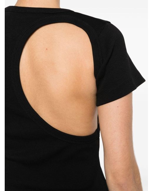 Axel Arigato Black Cut-out Ribbed T-shirt