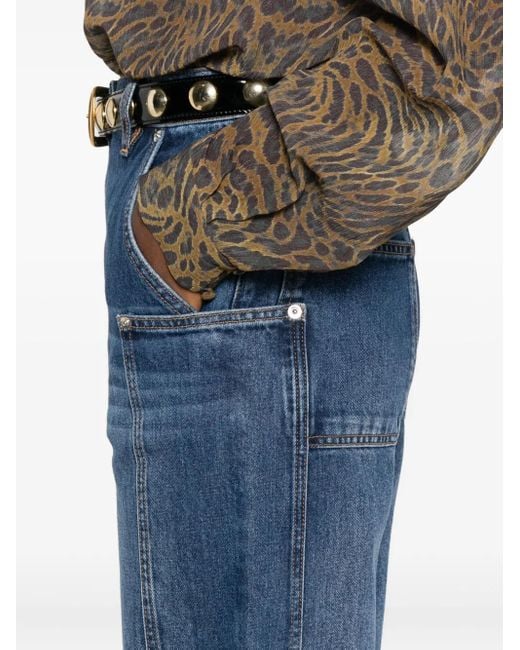 Jeans Con Design A Inserti di IRO in Blue