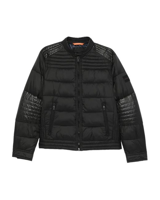 メンズ Boss キルティングパネル ジャケット Black