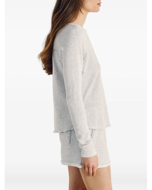 American Vintage Sonoma T-Shirt Met Raglan Mouwen En Boothals in het White