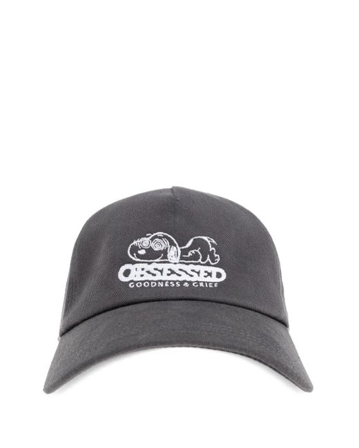 Iceberg Gray Embroidered-Dog Baseball Cap for men
