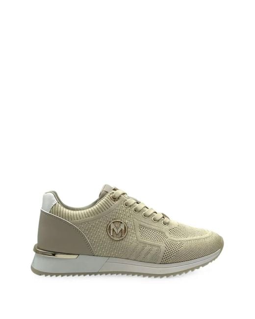 Mexx Gray Logo-Plaque Knitted Sneakers