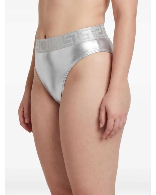 Versace Metallic Bikini Bottoms