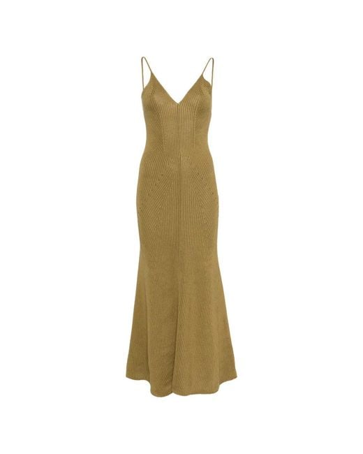 Erika Cavallini Semi Couture White V-Neck Embellished Dress