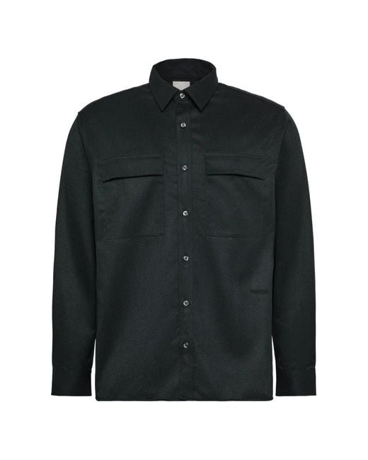 Calvin Klein Black Flap-Pocket Shirt Jacket for men