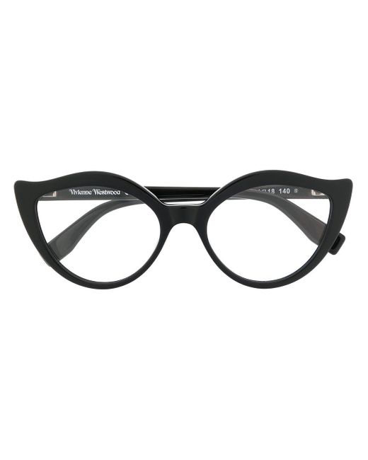 Vivienne Westwood Black exaggerated Cat-eye Glasses