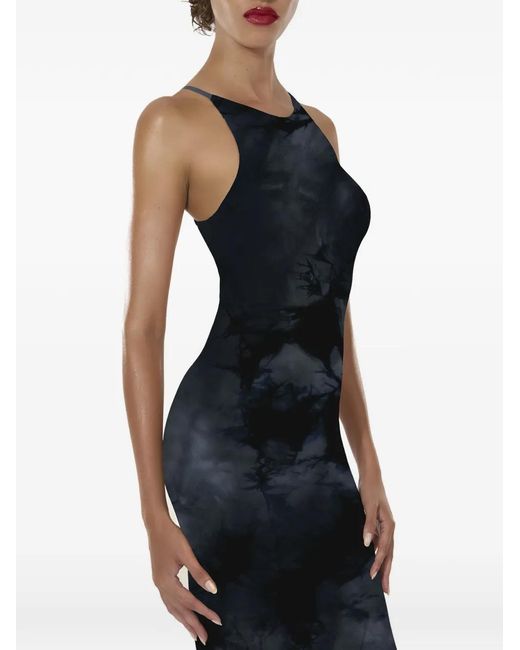 Wolford Black Ink Fatal Tie-Dye Midi Dress