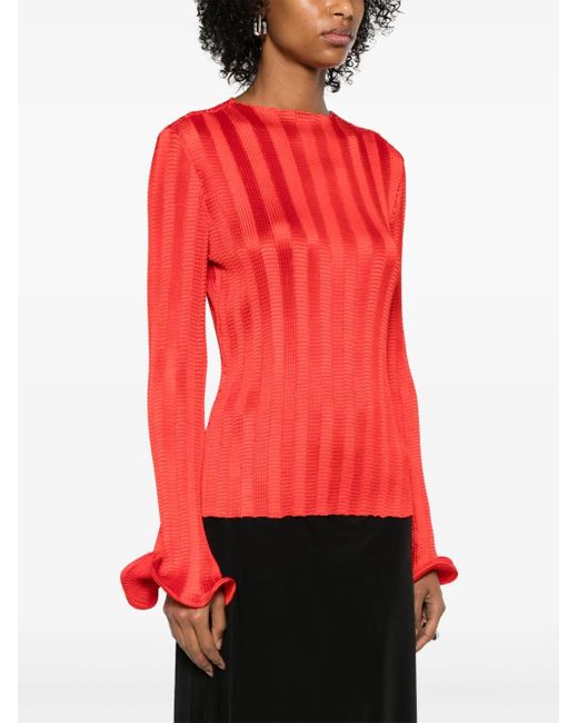Jonathan Simkhai Red Carys Blouse
