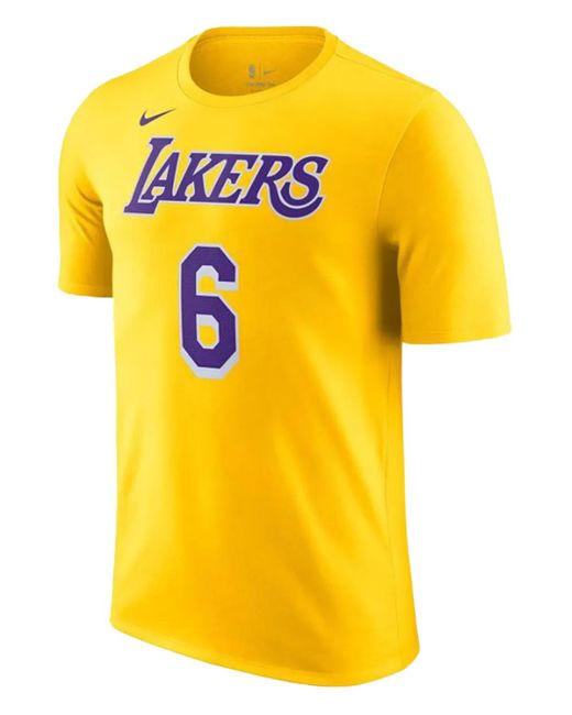 Nike Yellow Los Angeles Lakers Nba T-shirt for men