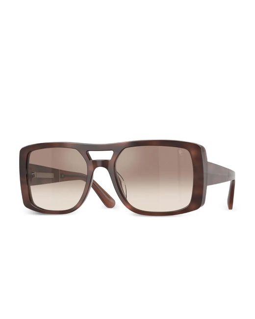 Brunello Cucinelli Brown Square-Frame Sunglasses