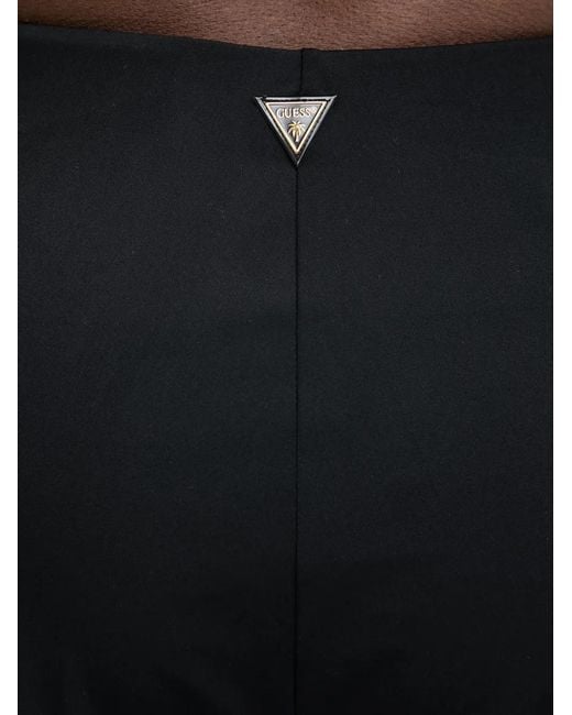 Guess Black Gaia Logo-Patch Palazzo Pants