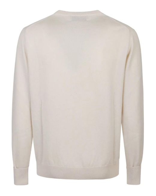Ballantyne Gray Diamond-Pattern Cashmere Sweater for men