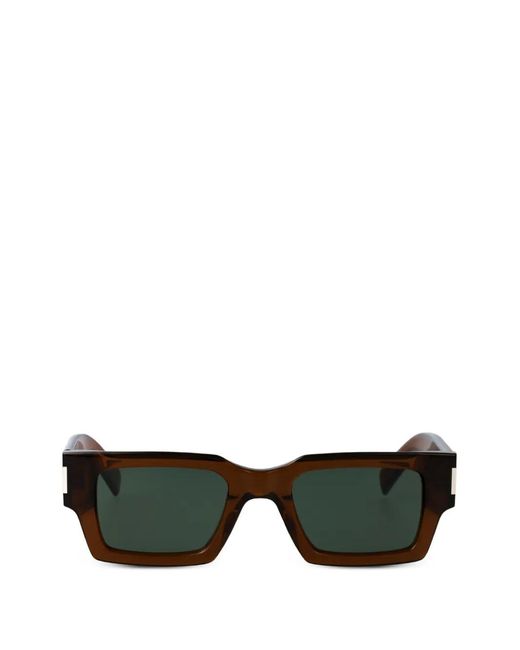 Saint Laurent Black Sl 572 Rectangle-Frame Sunglasses for men