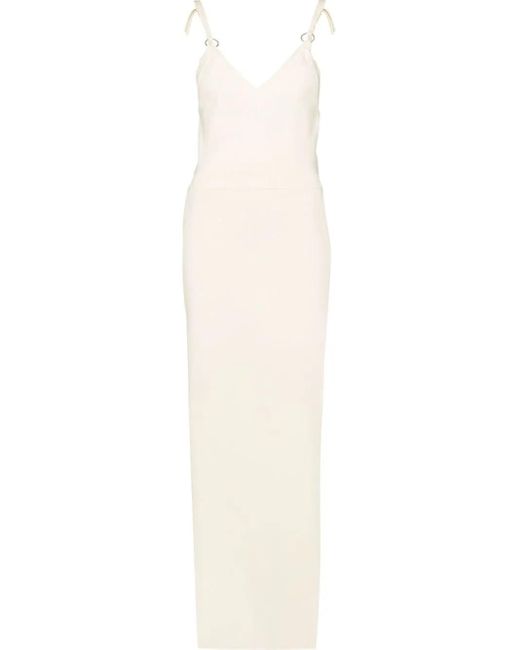 Rabanne White Cut Out-Detail Maxi Dress