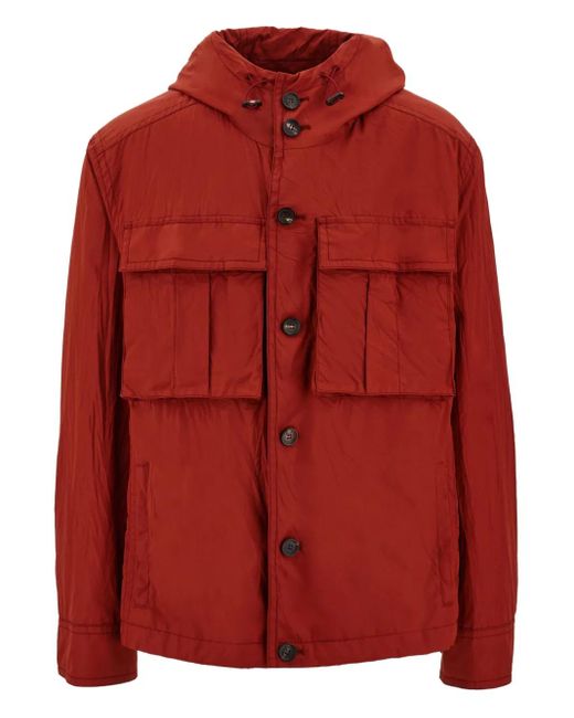 Ferragamo Kapuzenjacke mit Kordelzug in Red für Herren