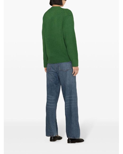 Totême  Green Pullover mit V-Ausschnitt